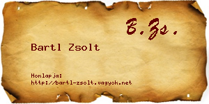 Bartl Zsolt névjegykártya