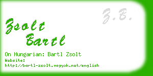 zsolt bartl business card